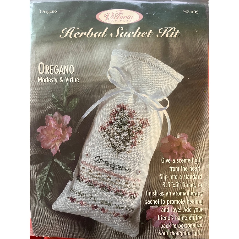 The Victoria Sampler Oregano Herbal‎ Sachet Cross Stitch Kit HS 05 Thea Dueck